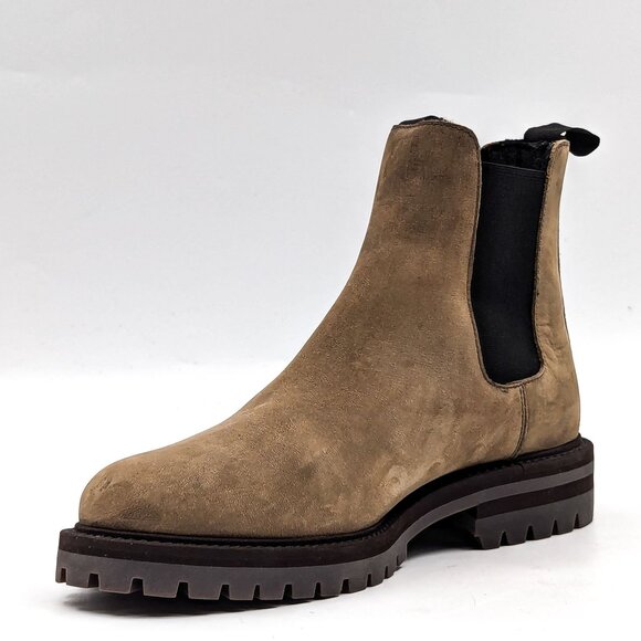 Common Projects Women Beige Nubuck Chelsea Tab Lug Boots size 7US EUR37 - Picture 2 of 10